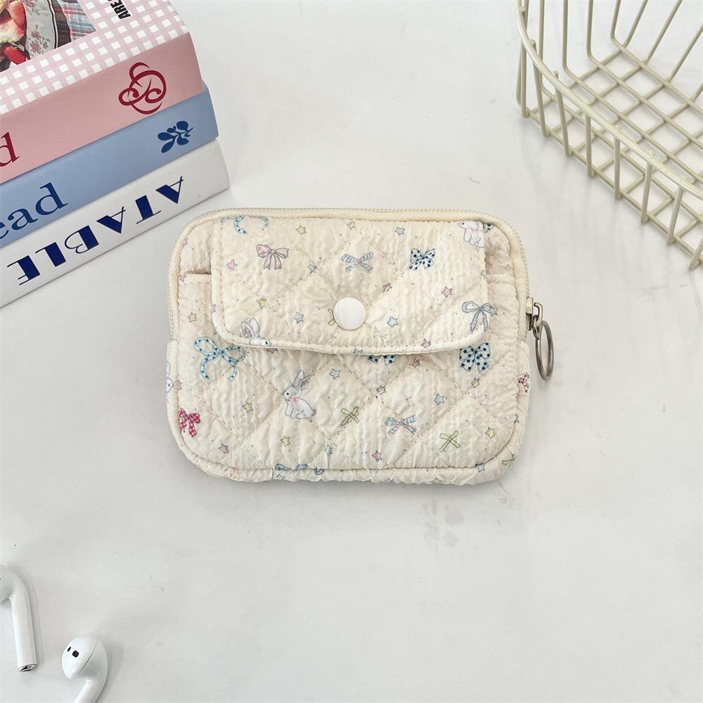Multifuctional Mini Canvas Coin Purse Korean Style Sanitary Napkin Storage Bag Cute Wallet  Travel