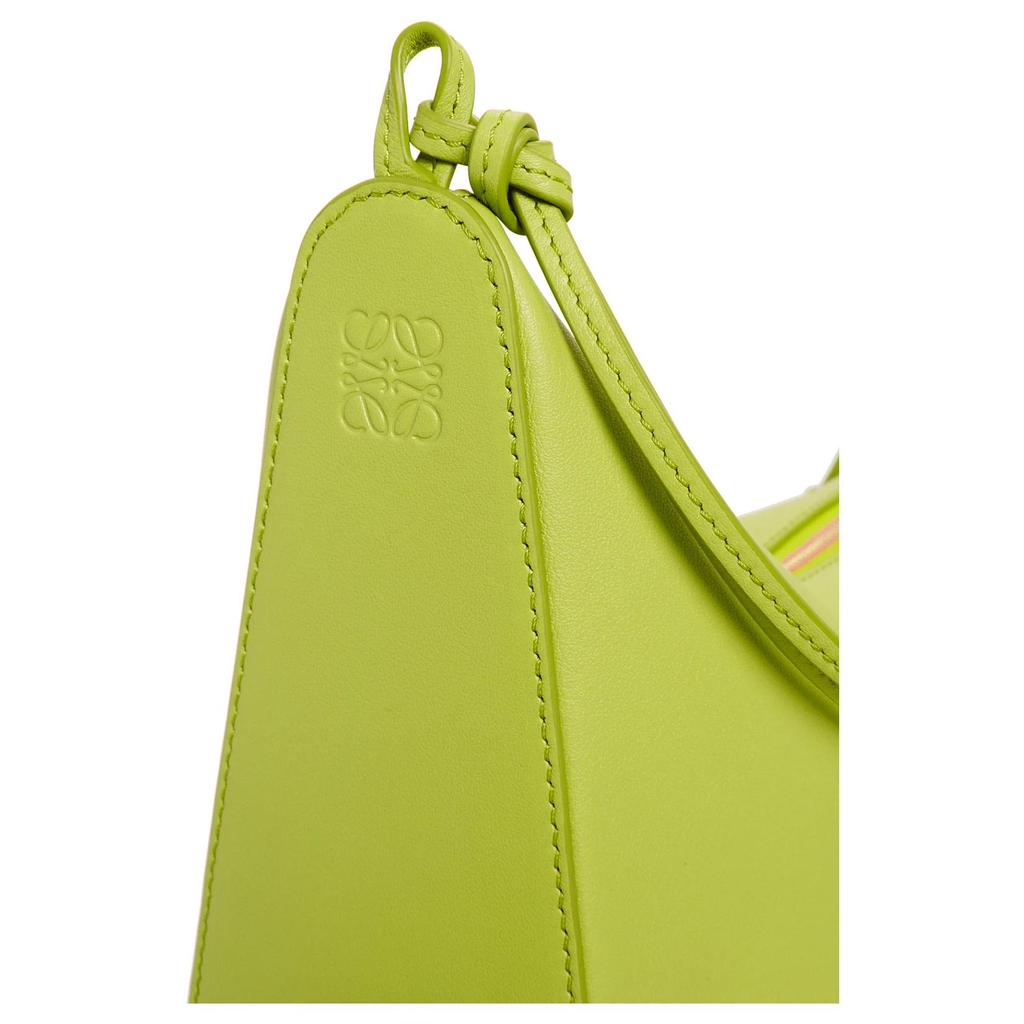 Loewe Hammock Hobo Embossed Letter Puzzle Zipper Closure Leather Hobo Bag Women Hobo Bag Grass-Green A538G13X01-1718