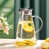 Qunrong 1800ml Glass Water Pitcher with Triangular Steel Lid