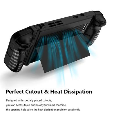 For Lenovo Legion Go Protective Cover Game Console TPU Case with Stand Soft Full Body Skin Screen Protector Tempered Film Set
