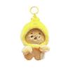 Charming Creamy Jinnew Bear Plush Keychain Cozy Animal Hat Design Cute Accessory
