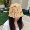 Women's Straw Hat Summer Sun Protection Breathable Hat Hollowed Out Sun Protection Fisherman Hat Mesh Hat