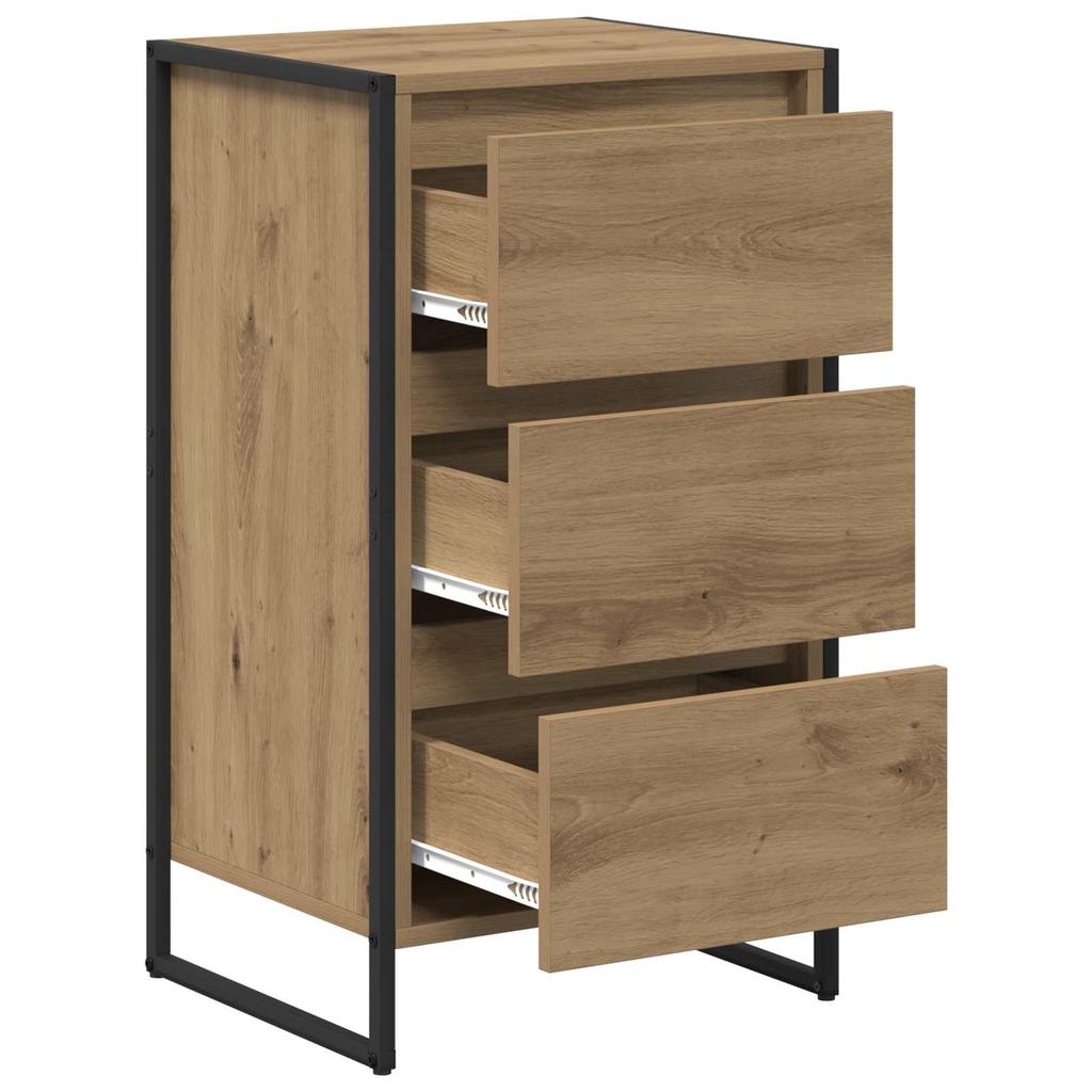 Sideboard Rustic Oak Style 42 x 36 x 75.5 cm Engineered Wood