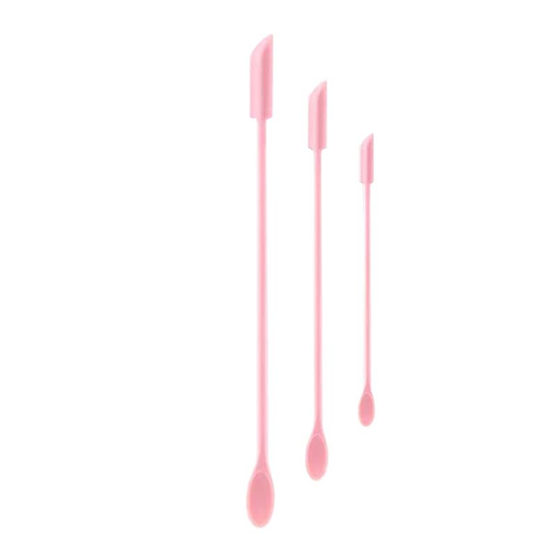 Cosmetic Bottle Silicone Mini Scraper Three Piece Set Baking Double End Two In One Spatula Jam Deep Bottle Scraper Spoon Set