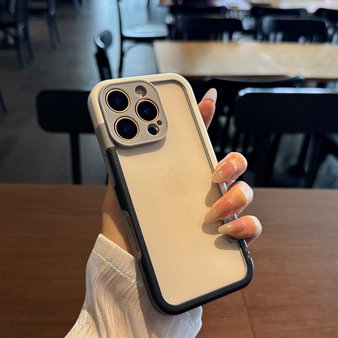 Bumper Case For iPhone Xr X Xs Max Contrast Color Lens Protection PC Case Cover for iPhone 11 12 13 14 15 16 Pro Max 7 8 Plus
