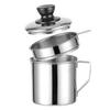 Oil Filter With Strainer Kitchen Oil Storage Jar With Lid Oil Bottle Oil Control Filter Household Cooking Storage Filter Jar