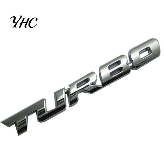 Cool 3D Alloy Metal Letter Turbo Car Motorcycle Emblem Badge Sticker Decal Decor