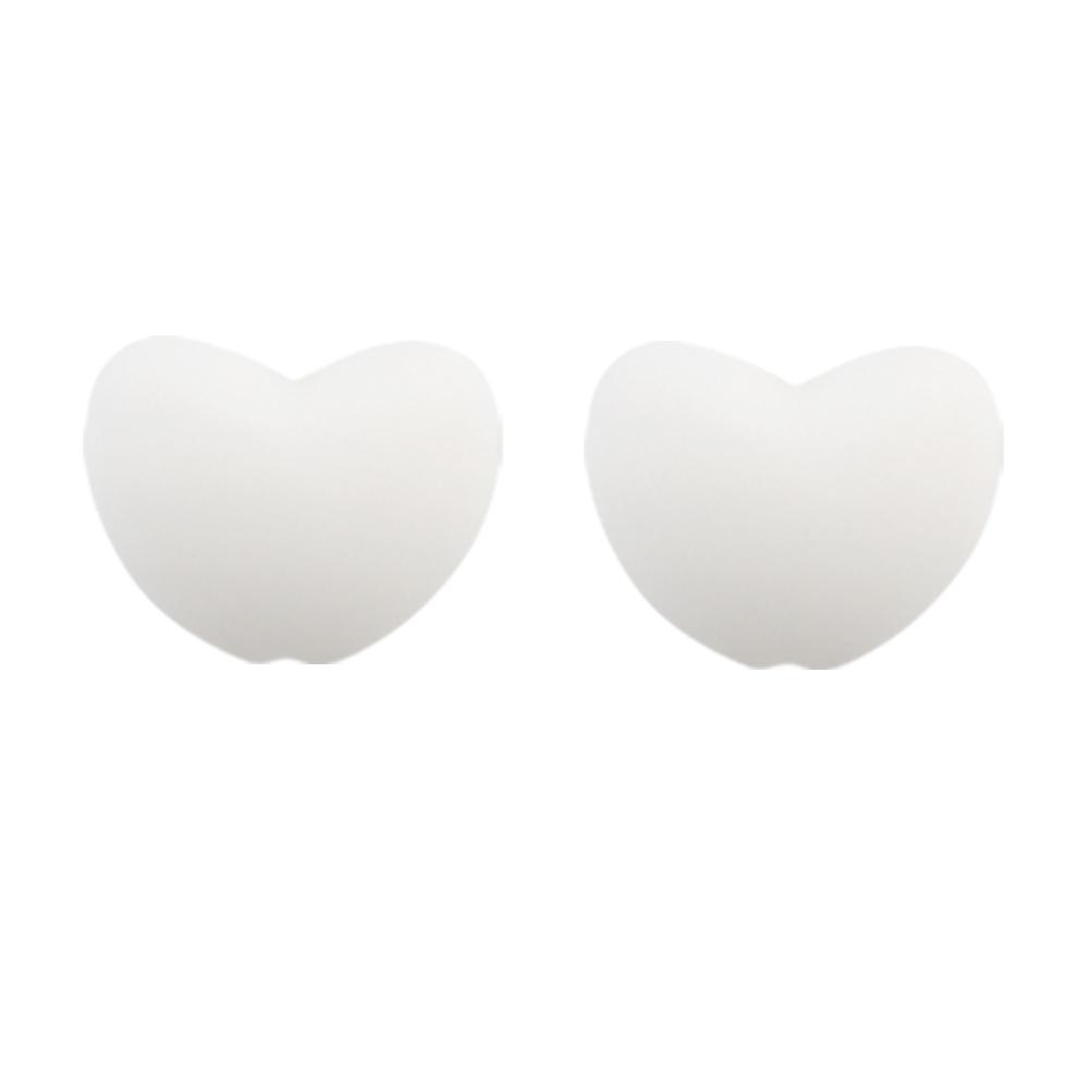 Kovict 21pcs Silicone Beads Heart Shape Charm For Jewelry Making Necklace Bracelets Accessories