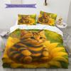 Conjunto de Colcha com Padrão de Desenho Animado Capa de Colcha Fronha Decoração de Casa Presente de Aniversário (1 capa de edredom + 2 fronhas, sem enchimento.)