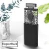Adjustable Speeds Cooling Device, Portable Personal Fan, Fashionable Handheld Fan with Crystal Stones for Travel/Outdoor/Home (Black)