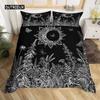 Sun and Moon Duvet Cover Set King Size Purple Liac Dream Catcher Star Bedding Set for Kids Children 2/3pcs Bohemia Quilt Cover