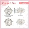FINGERINSPIRE 10 Pcs Flower Rhinestone Shank Buttons - 26mm/1inch Clear Crystal Floral Sew On Buttons with 1-Hole for DIY Craft Bouquet Clothes