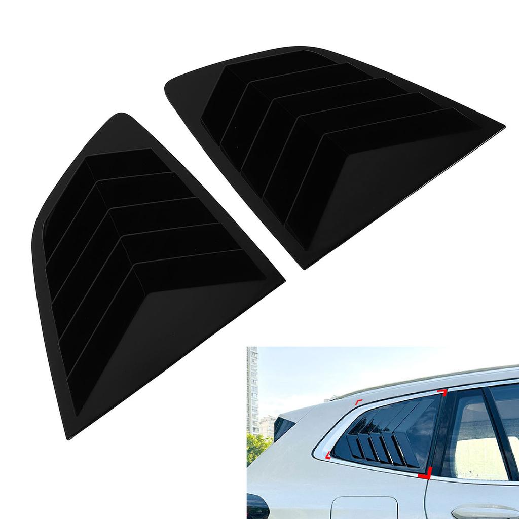 2Pcs Rear Side Window Louver Cover Fade Proof Sporty Look Rear Window   Vent Scoop Shutter Cover Blind for X3  3 G01 2018 and Later