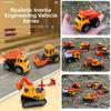 4/6pcs 2 Styles Simulation Diecast Crane Car Alloy Engineering Vehicle Toy  Children Kids Boys