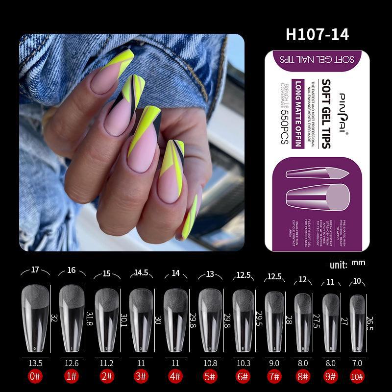 Frosted Fine Dog White Nail Art Tips - Ultra-thin Seamless False Nail Stickers