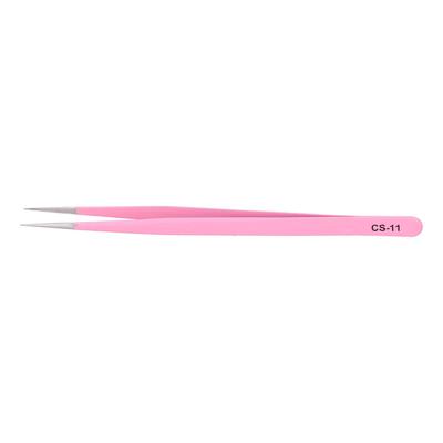 Antistatische Wimpernverpflanzungspinzette Edelstahl Wimpernverlängerungspinzette Rosa