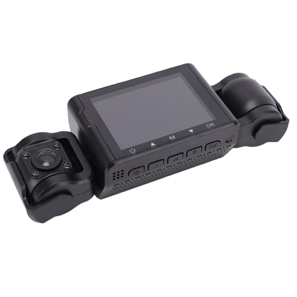 4 Channel Dash Cam 1080P 360 Degree Front and Rear Inside Dash Cam with Loop Recording 2.4 Inch Screen