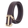 Men's Automatic Buckle Stainless Steel Belt, Genuine Leather Cowhide, Youth Versatile Casual Design