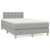 VidaXL Slatted Bed Base Mattress LED Light Grey 120x190 Cm Fabric 3270116
