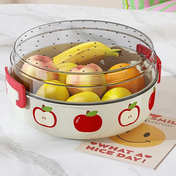 Double Layer Fruit Plate For Living Room Home Use Creative Snack And Nut Storage Box Candy Bowl Unique Design Fruit Holder