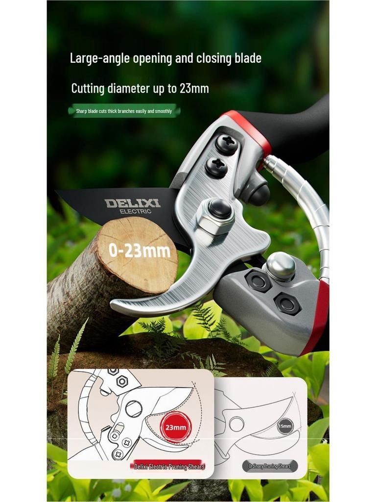 Delixi Electric Pruning Shears for Gardening, Branch Cutting, and Fruit Tree Pruning