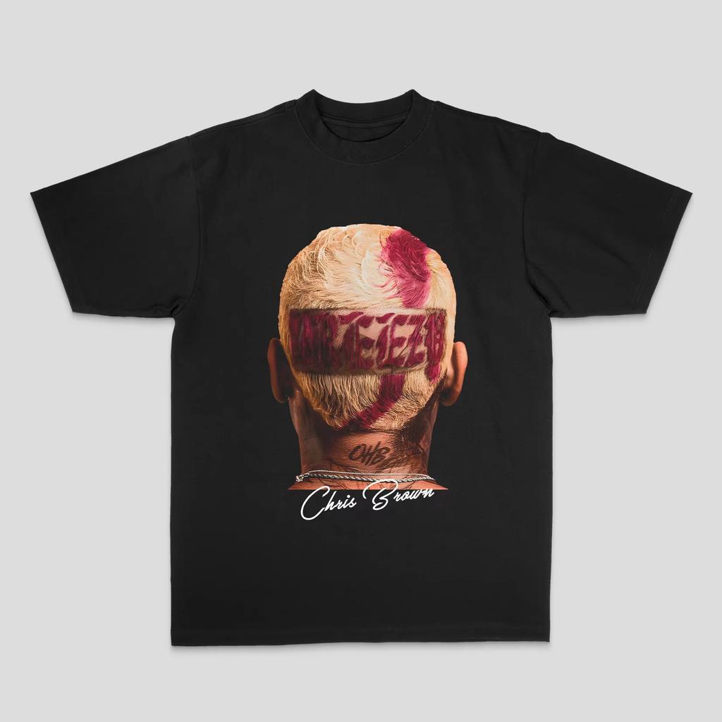 European and American Chris Brown Hip-hop Rock Rap Top, High Street Sporty Casual Loose Men's T-shirt, Women's T-shirt, Couple