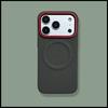 For iPhone 17 16 15 14 Pro Max iPhone Air Case Magnetic Matte PU Leather Silicone Phone Cover Metal Lens Frame Shell Non-Slip