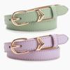 New Korean Version of Ins Style Alloy Women's Thin Belt Versatile Skirt and Pants Decoration Belt Candy Color High-end Belt for Women