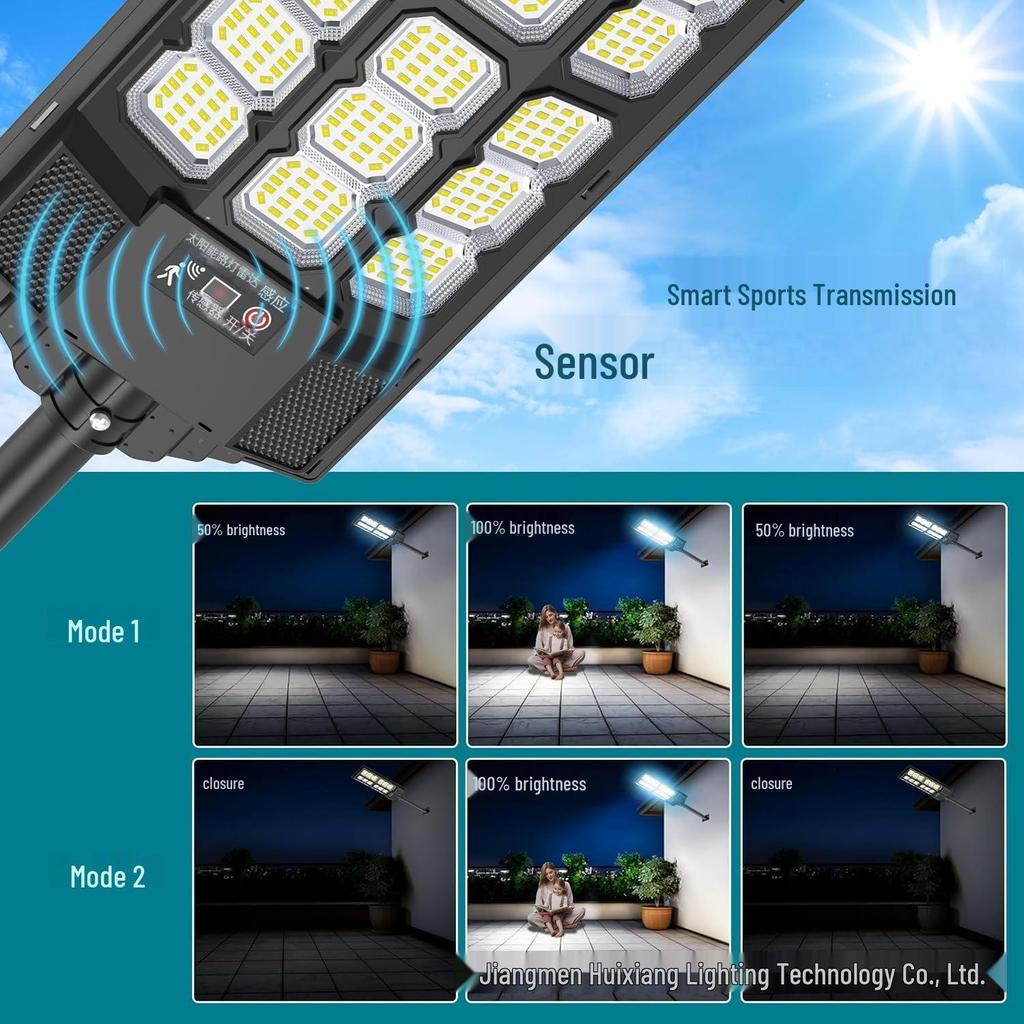 Smart Induction Solar Waterproof Courtyard Wall Light with Remote Control