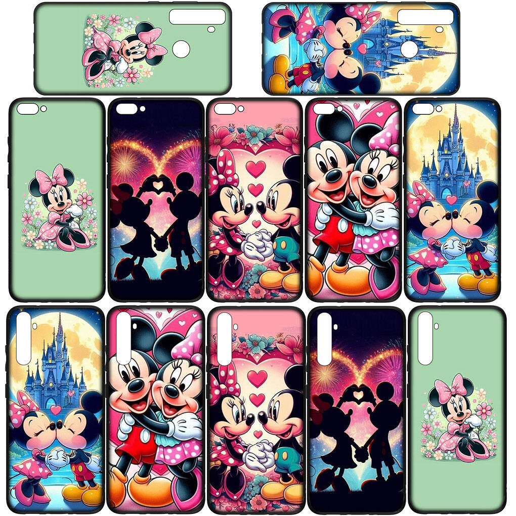 Phone Case for iPhone 17 16 15 Plus Huawei P30 P20 Lite Redmi Note 14 12 11 13 Pro Max OPPO A60 A80 A40 A18 A38 A54 A16 Mickey Mouse Pink Minnie Cover
