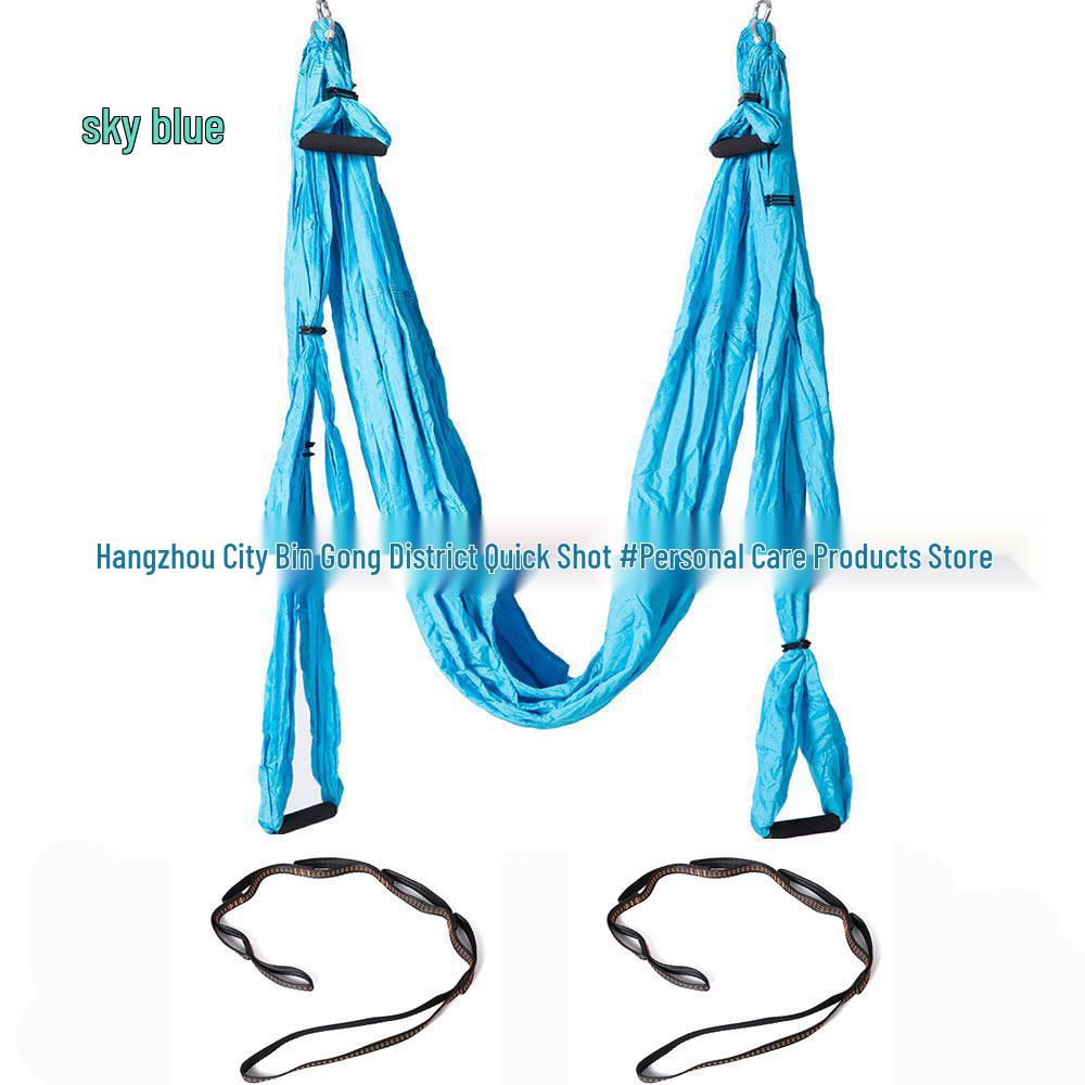 Free Eagle Inverted Gravity Yoga Hammock with 6 Handles & Stretch Strap
