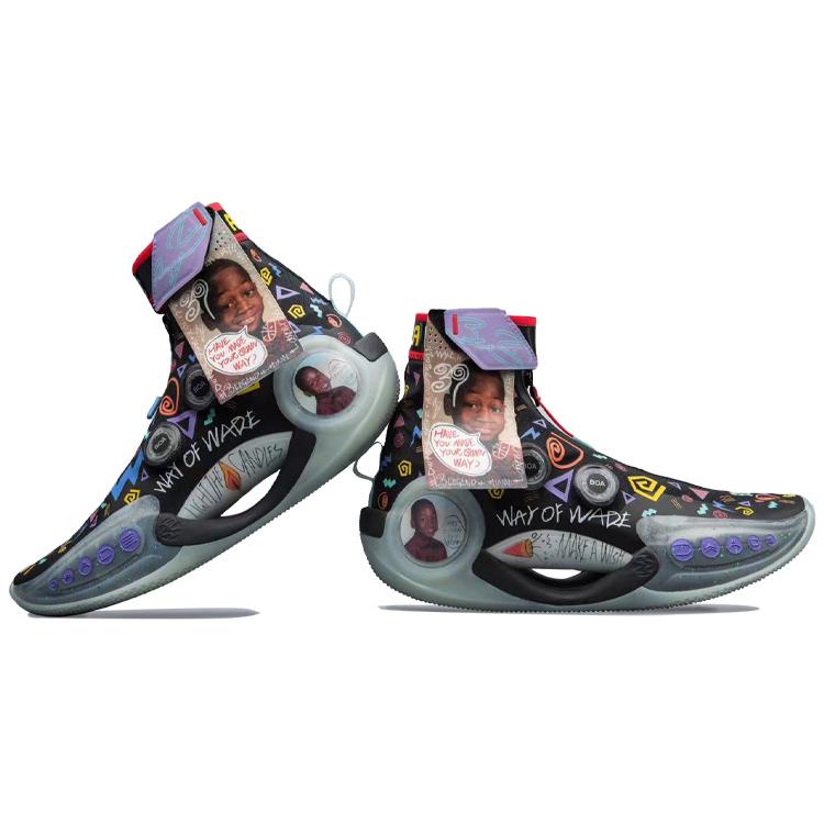 Li Ning WOW 9 Basketball Shoes Men's High top Black ABER003-5