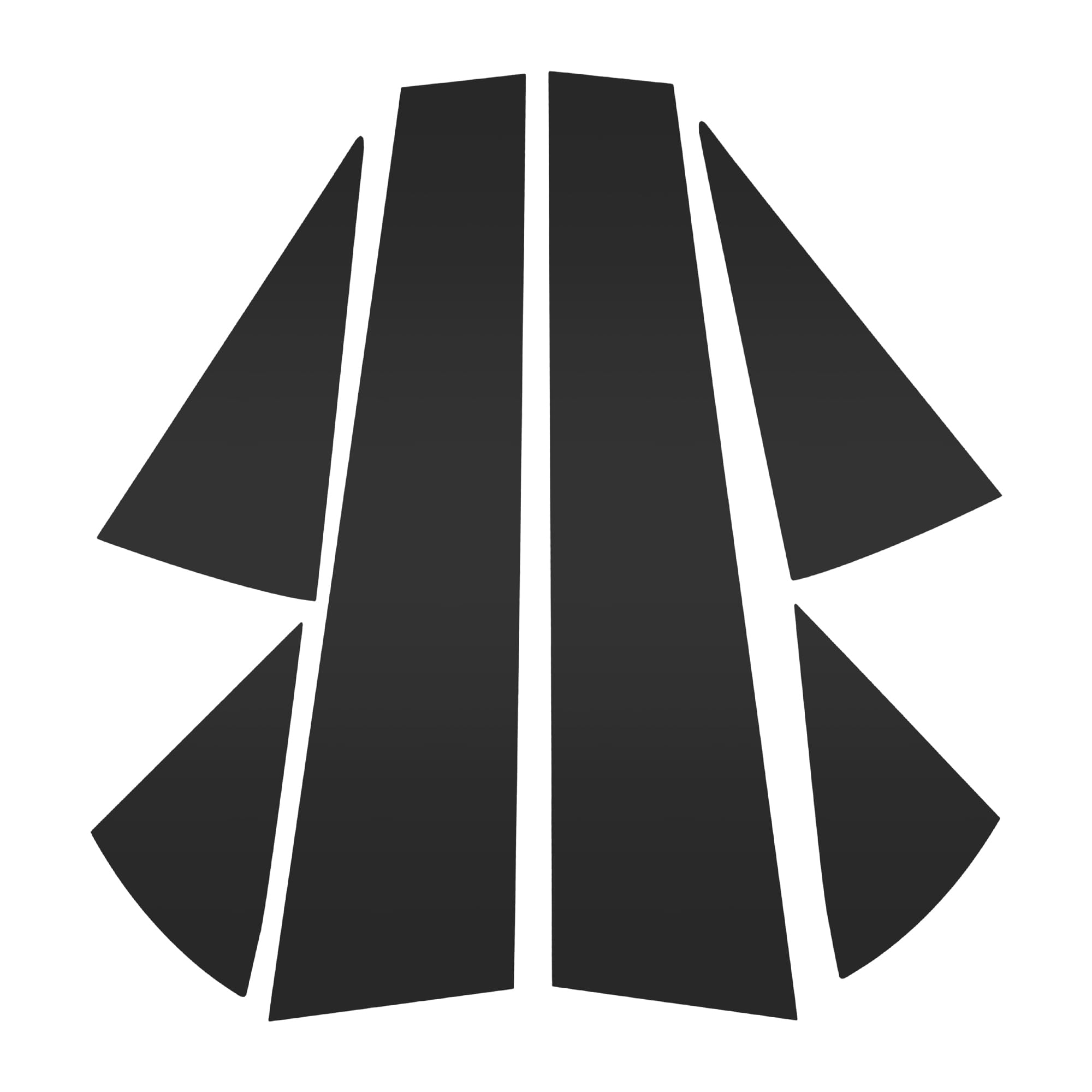 

ABSOPRO Door Pillar Window Trim Stickers Pillar Post Door Outer Exterior Covers for VW Polo MK5 Black Anti-Scratch 2011-2018,