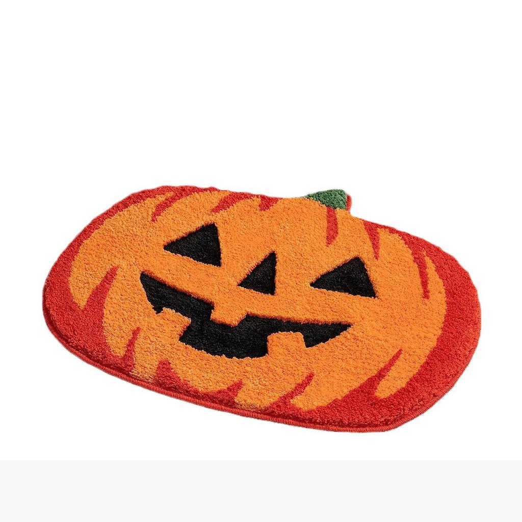 Floor Mat Halloween Pumpkin Imitation Cashmere Door Mat Thanksgiving Harvest Festival Bedside Blanket