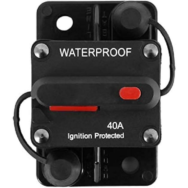 100 Amp Circuit Breaker 30A-300A with Manual Reset Waterproof Inline Fuse Inverter for Marine Trolling Motors Boat ATV Manual Power 12V-48VDC