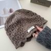 Autumn and winter new% all-wool pineapple pattern crochet knitted hat women's hollow lace bag head hat
