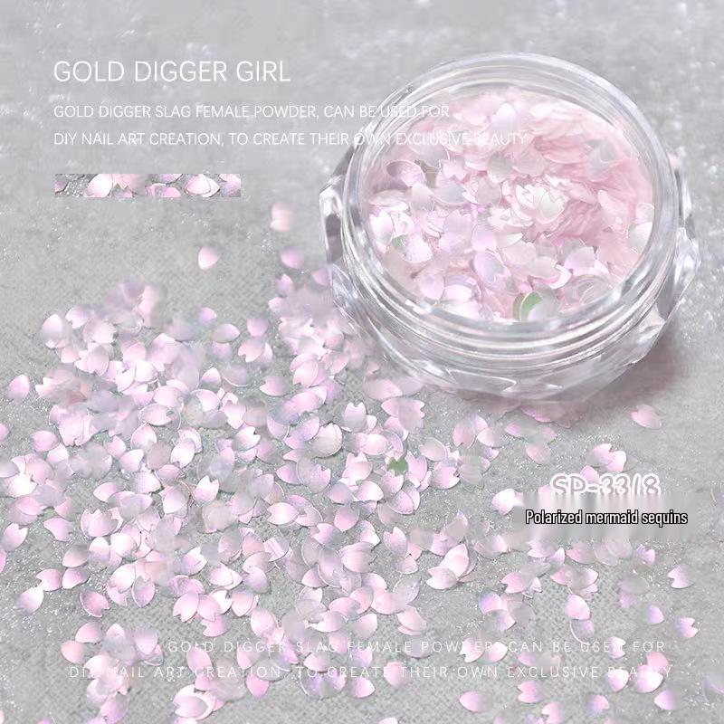 Iridescent Mermaid Nail Art: Fine & Coarse Glitter Sequins (Butterfly & Star)