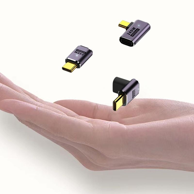 High-performance Type C Female to Type C Male 40Gbps Fast Data Adapter Converter Charging Adapters Aluminum Alloy