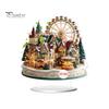 Christmas Tree Tabletop Decor 2D Acrylic Ferris Wheel Ornament for Holiday Tree, Festive Room Interior Decoration Display Board, Decoration,