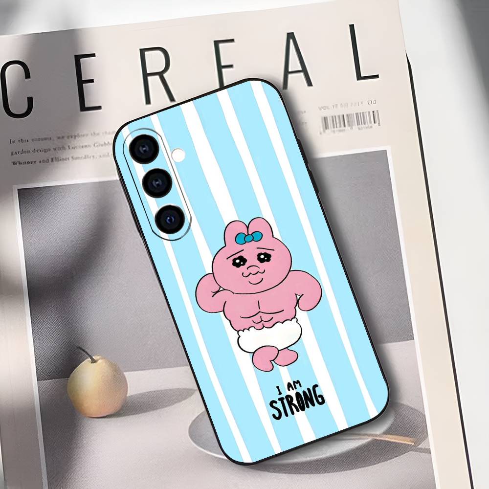 Cartoon O-Opanchu Usagi Phone Case For Samsung Galaxy A73,A72,A71,A70,A53,A52,A51,Soft Silicone Black Cover