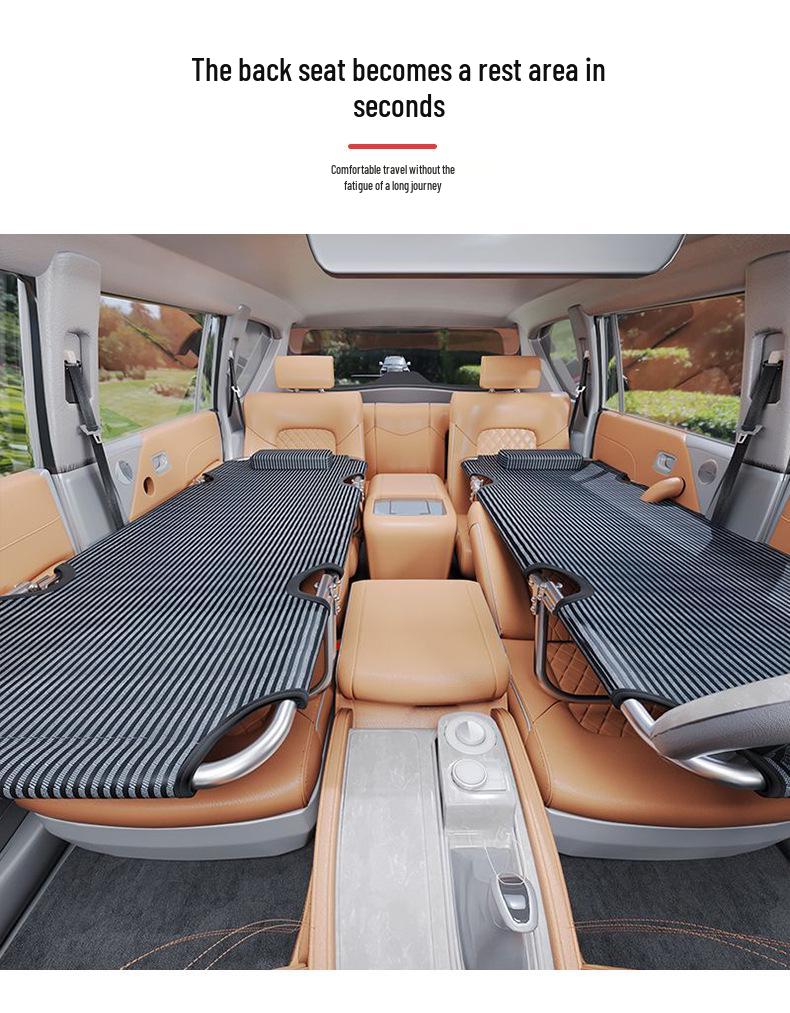 Universal Non-Inflatable Car Rear Seat Travel Bed with Charger