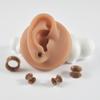 Pair Skin Thin Soft Flexible Ear Tunnels Double Flare Ear Plugs Flesh Tunnel Ear Gauge Expander Stretcher Earlets Earrings