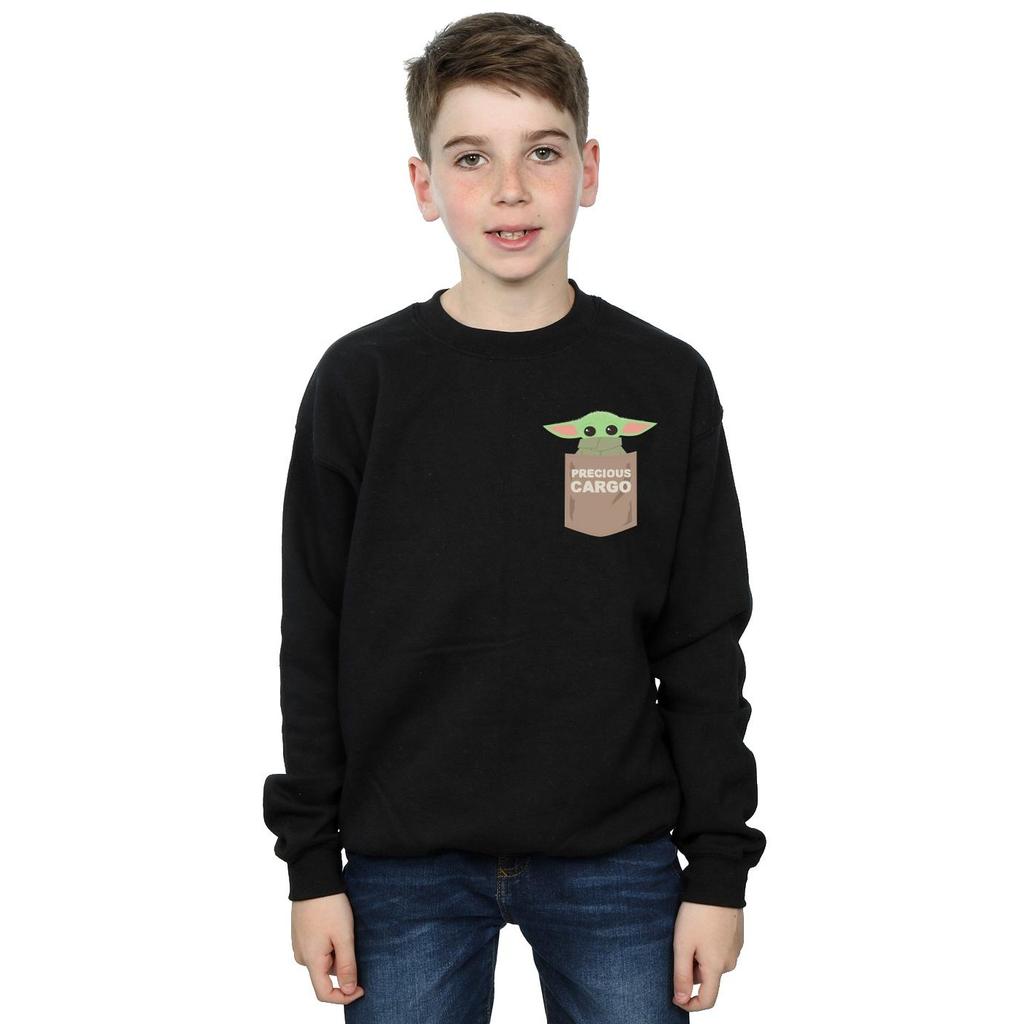 STAR WARS Boys The Mandalorian The Child Cargo Pocket Sweatshirt