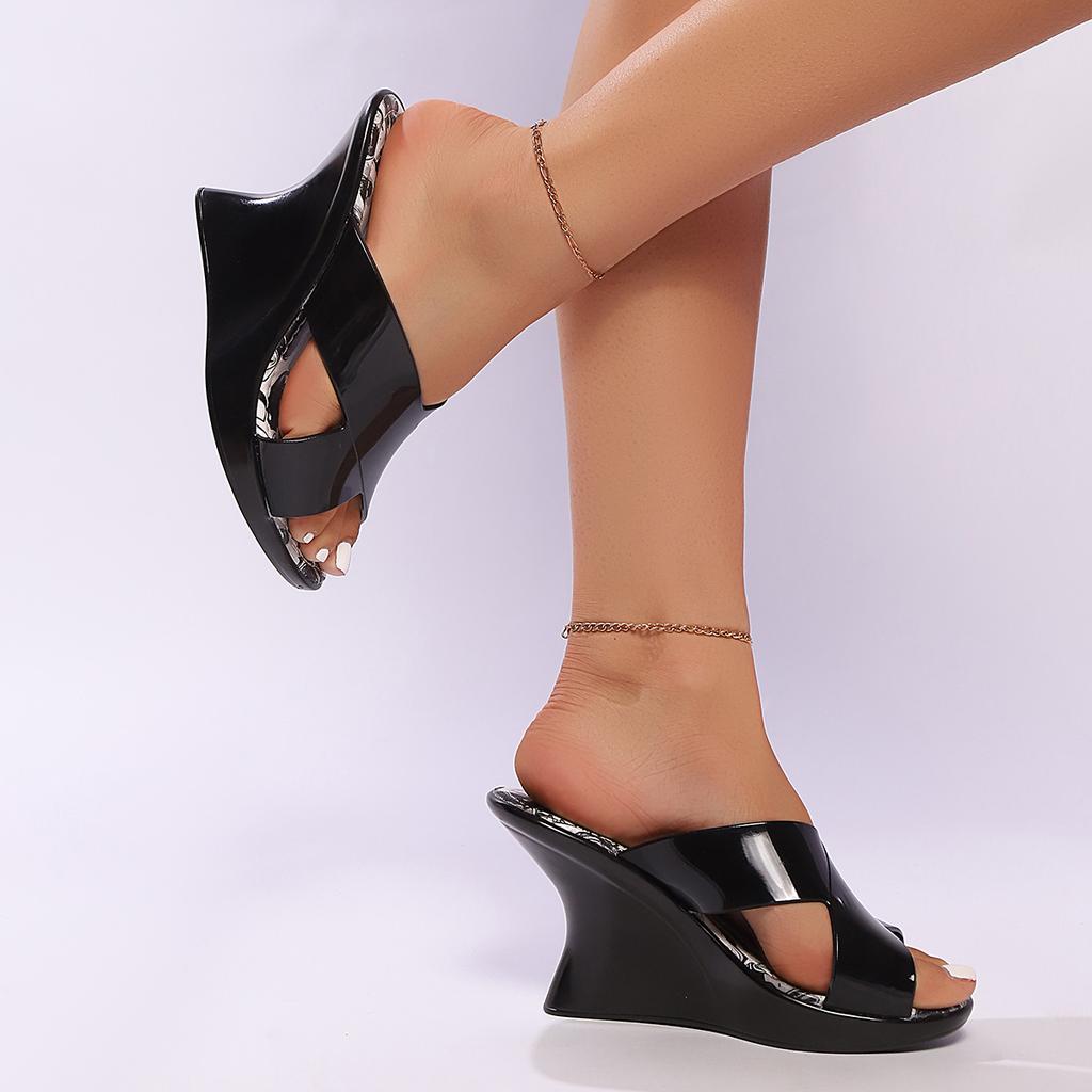 Sommer Damen Sandalen Keilabsatz Plateau Schuhe für Damen High Heels Pantoletten Frau Trend Damen Leichte Schuhe Zapatos De Mujer