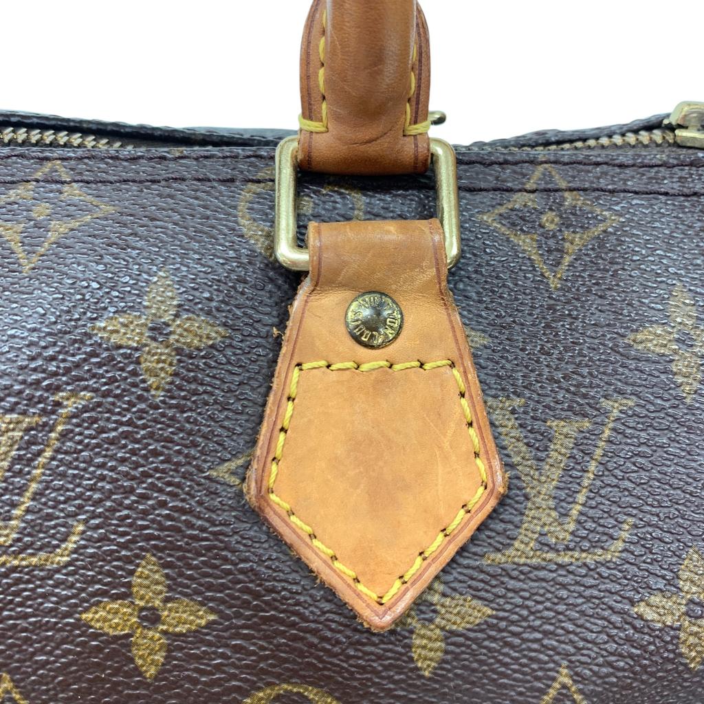 Used Louis Vuitton Monogram Speedy 25 M41528 Boston Bag Brown Authentic 1220