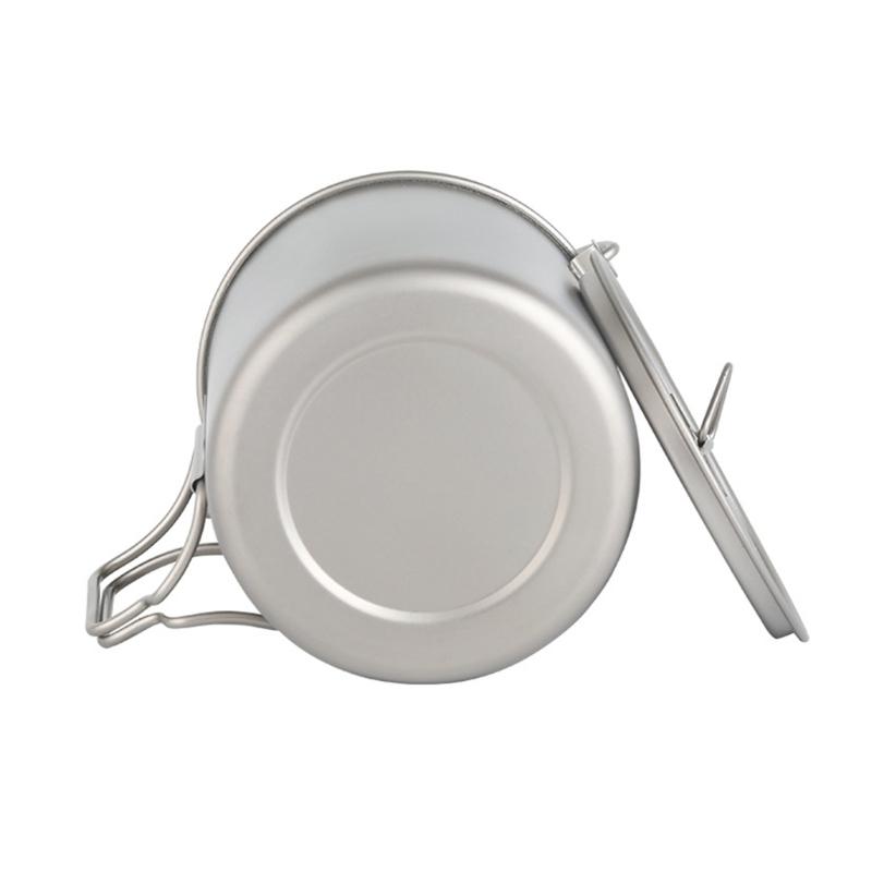 Tragbare Kompakte Camping Tasse Topf mit Spork Aufbewahrungstasche Outdoor Kochgeschirr für Rucksacktouristen Camper