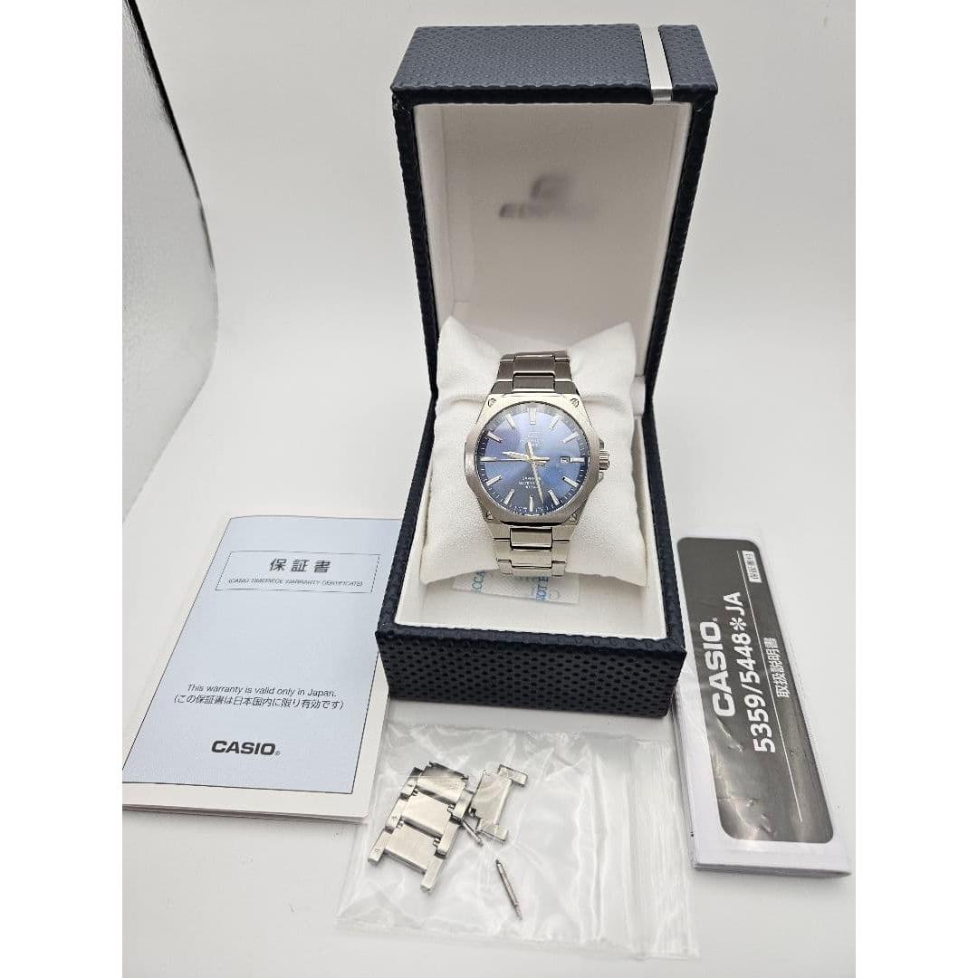 Used [Good condition] Casio EDIFICE EFR-S108D-2AV Blue dial with box and paper