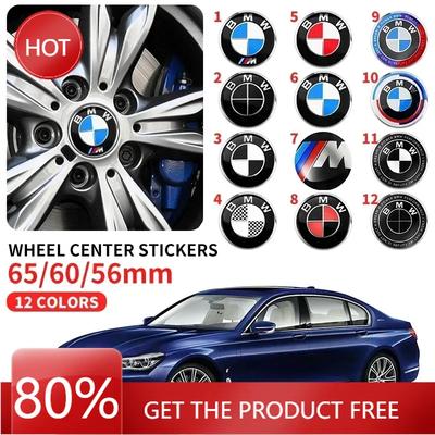 2025 Heiß 4 Stück 56MM 60MM 65MM Auto Radkappe Aufkleber Felgenmitte Abdeckung Aufkleber Dekoration Auto Modifikation Zubehör Für BMW M Emblem