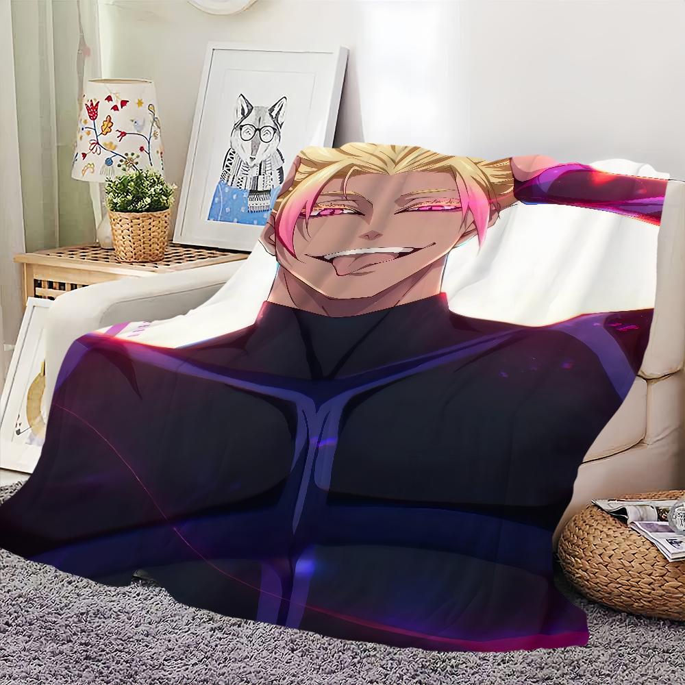 B-BLUE L-LOCK Shidou Ryuusei Blanket Soft Comfortable Nap Plush Suitable For Iiving Room Office Bedroom Birthday Home Kid Gift