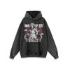 Mens Oversized Vintage Streetwear Hoodie Cotton Heavyweight Washed Graphic Pullover Sweatshirt
